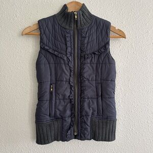 Y2K Forever 21 Zip Up Fitted Mock Neck Vest Streetwear Grunge Chic